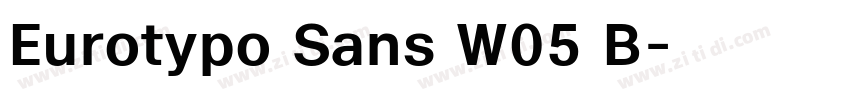 Eurotypo Sans W05 B字体转换